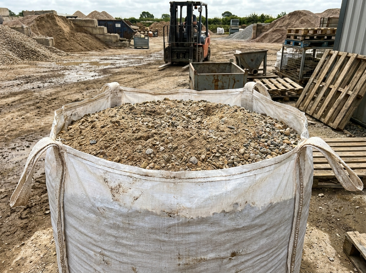 Big bag zonder liner met zand of grind
